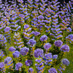 Une image de Caryopteris clandonensis : L'arbuste mystérieux aux fleurs violettes - image générée par IA (DALL-E)